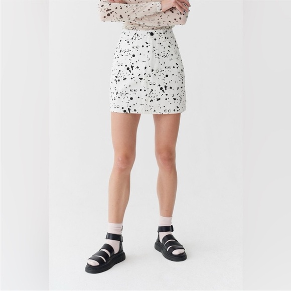 Lazy Oaf x Studio Arhoj Splatter Dot Eye Print Mini Skirt - Picture 5 of 10
